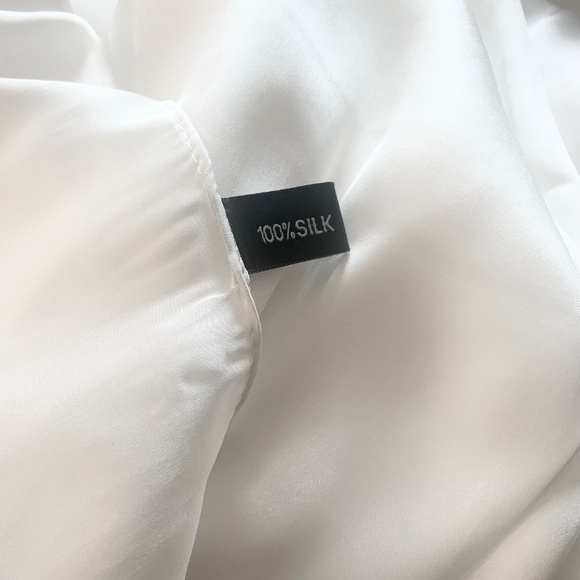 100% SILK SATIN White Large Shawl Scarf Wrap Wedding Bridal Bridesmaid Cover up - Picture 6 of 7